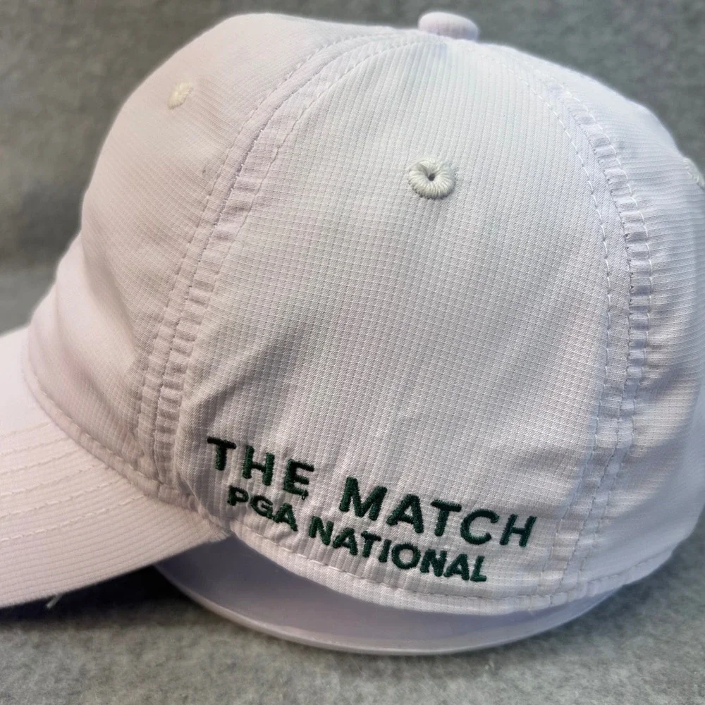 PGA National Sailboat Logo Mens White The Match Golf Hat Adjustable OSFM
